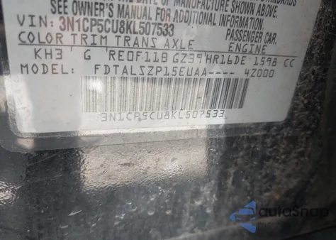 2019 Nissan Kicks Sv from USA, damaged, VIN 3N1CP5CU8KL507533